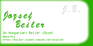 jozsef beiler business card